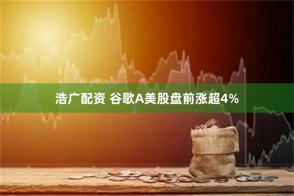 浩广配资 谷歌A美股盘前涨超4%