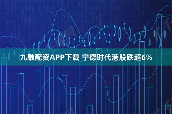 九融配资APP下载 宁德时代港股跌超6%